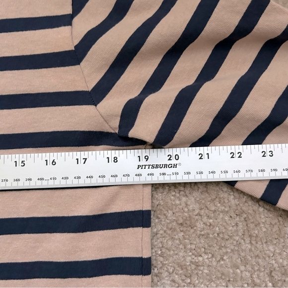 J. Crew Nautical Navy & Tan Striped Boatneck Top - Picture 7 of 8
